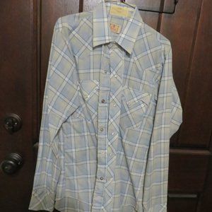 VINTAGE TANBARK PEARL SNAP WESTERN COWBOY SHIRT SIZE 18